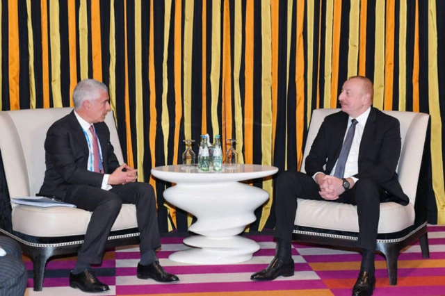 Ильхам Алиев встретился в Мюнхене с генеральным содиректором компании Leonardo - ОБНОВЛЕНО + ФОТО